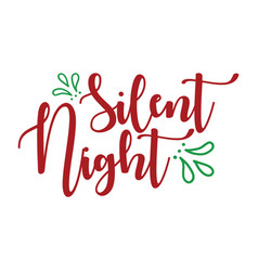 Silent Night Typography T Shirt Design Marry