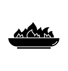 Silhouette Outdoor Fire Pit Icon Outline Logo