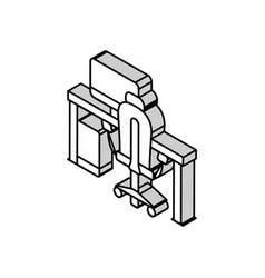 Desk Computer Chair Home Office Isometric Icon