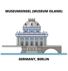 Germany Berlin Museum Island Line Icon Concept