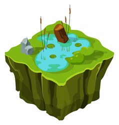 Isometric Terrain Swamp Texture Island Flying