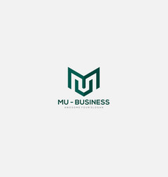 Letter Mu Business Logo Design Icon