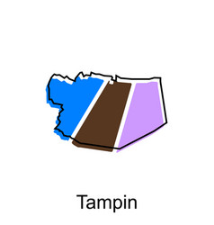 Map City Of Tampin Design Malaysia Map With