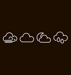 Outline Weather Clipart Doodle Cloud Art Sketch