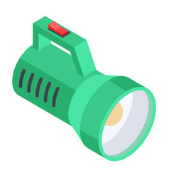 Rechargeable Flashlight Isometric Icon Customizab