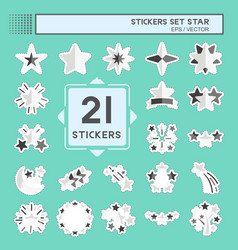 Sticker Line Cut Set Stars Related To Stars