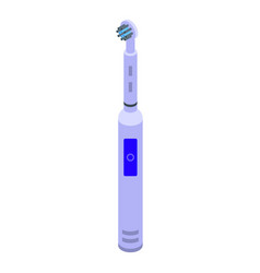 Bristle Electric Toothbrush Icon Isometric Style