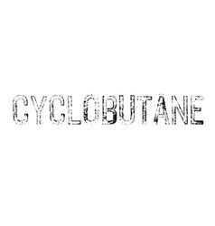 Cyclobutane Stamp On White