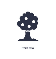 Fruit Tree Icon On White Background Simple