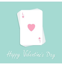 Happy Valentines Day Poker Playing Card Stack