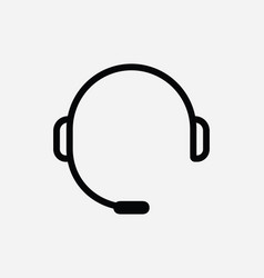 Headset Line Icon Sign Symbol Headphone Phone Call