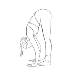 Stretching Yogi Woman Hatha Yoga Forward Fold