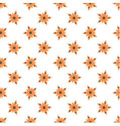 Floral Pattern Design With Flower Shape In Flat