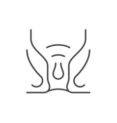 Internal Hemorrhoid Line Outline Icon