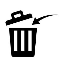 Arrow Icon To Throw Trash And Trash