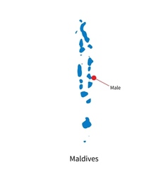 Detailed Map Of Maldives And Capital City Male