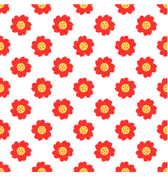 Floral Pattern Design With Flower Shape In Flat