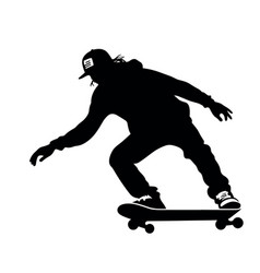 Skater Black Icon On White Background