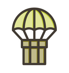 Airdrop Thick Line Filled Colors Icon