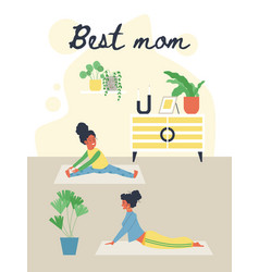 Best Mom Banner With Mother And Child Practice