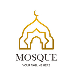 Outline Style Mosque Logo