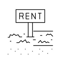 Rent Land Line Icon