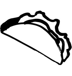 Grunge Brush Taco Mexican Food Icon