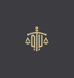 Letter Du Logo For Law Office And Attorney