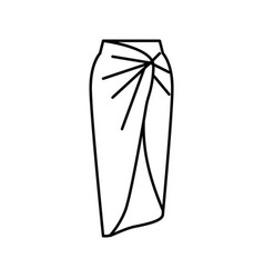 Sarong Skirt Line Icon