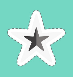 Sticker Line Cut Star Related To Stars Symbol