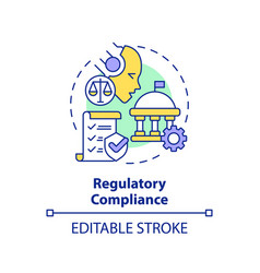 2d Thin Linear Icon Regulatory Compliance Concept