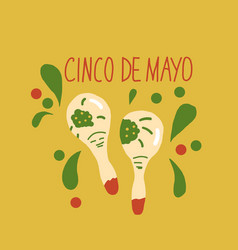 Cinco De Mayo Hand Drawn Lettering Text