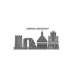 Germany Greifswald City Skyline Isolated