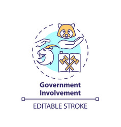 Government Involvement Concept Icon