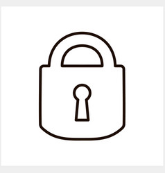 Lock Icon Isolated Outline Clipart Stock