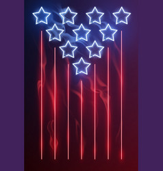 Neon Light Stars And Lines With Smoke Effect