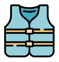 Swimming Jacket Icon Flat