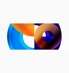 A Blue And Orange Circle On A White Background