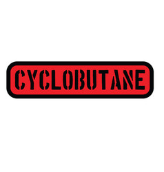 Cyclobutane Stamp On White