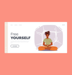 Free Yourself Landing Page Template Woman