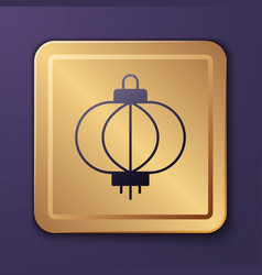 Purple Chinese Paper Lantern Icon Isolated