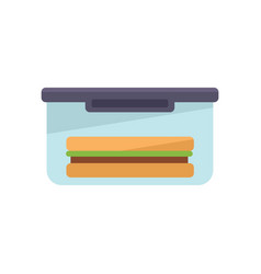 Sandwich Lunch Box Icon Flat Dinner Food