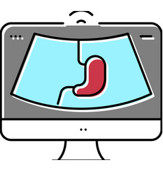 Ultrasound Abdomen Health Check Color Icon