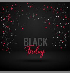 Black Friday Celebration Background With Confetti