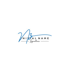 Initial Nz Signature Logo Template Hand Drawn