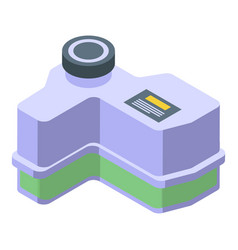 Green Antifreeze Pot Icon Isometric Car