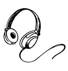 Hand Drawn Old School Headphones