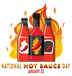 National Hot Sauce Day Banner Design