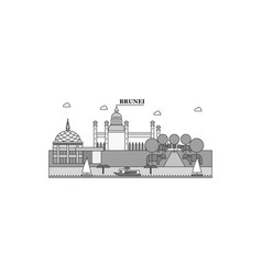 Brunei City Skyline Isolated