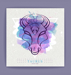 Card With Astrology Taurus Zodiac Sign